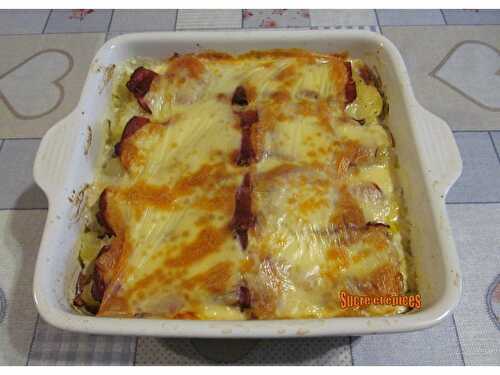 Gratin façon raclette - Recette en vidéo - www.sucreetepices.com