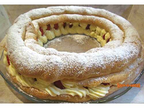 Gâteau aux fraises façon Paris Brest