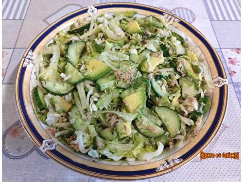 Salade de légumes verts au thon - Recette en vidéo