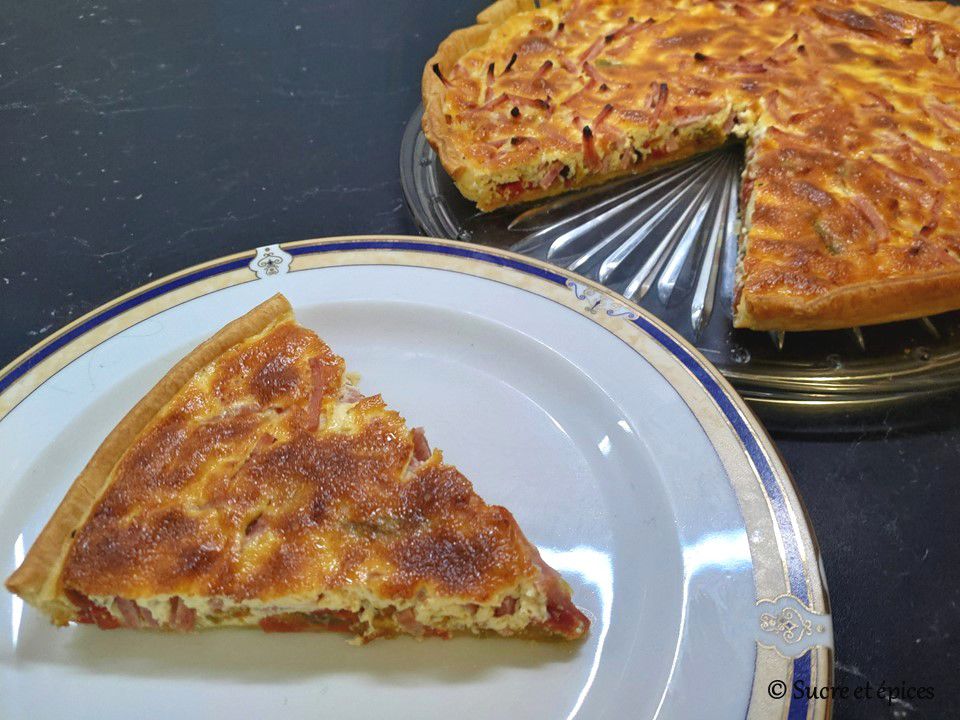 Quiche jambon poivron