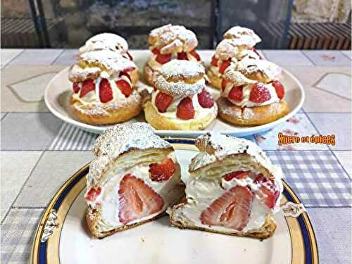 Choux aux fraises avec de la chantilly au mascarpone - Recette en vidéo