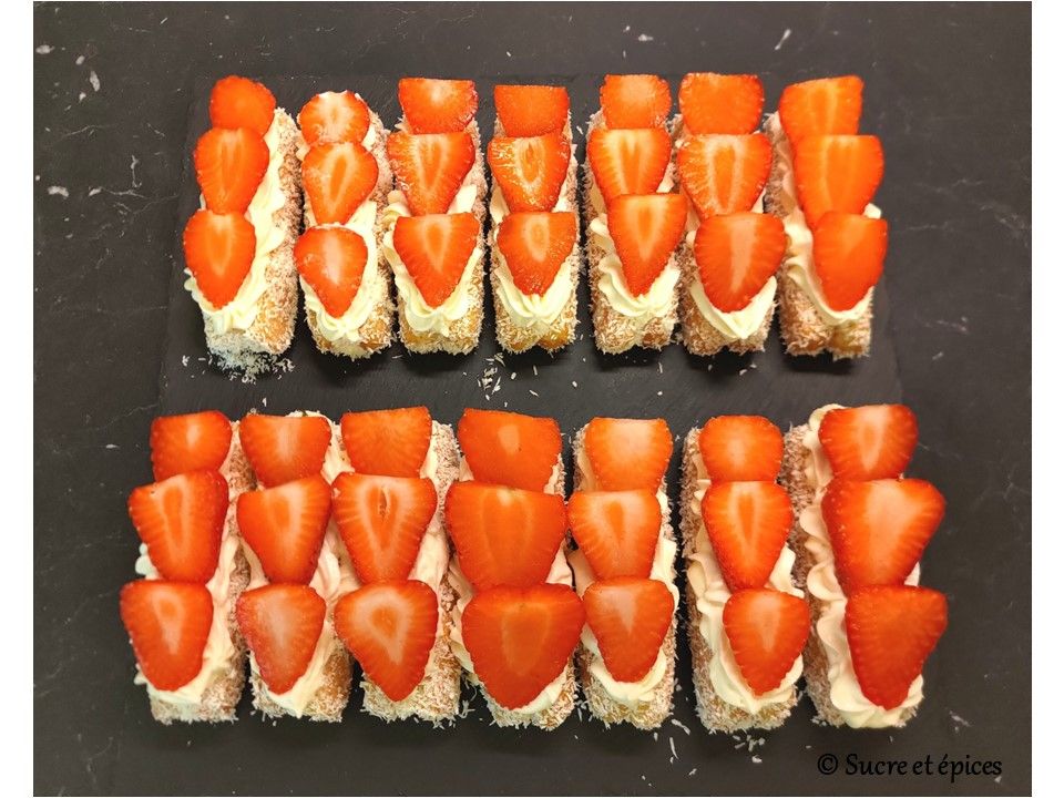 Fingers faciles sans cuisson fraises chantilly - Recette en vidéo