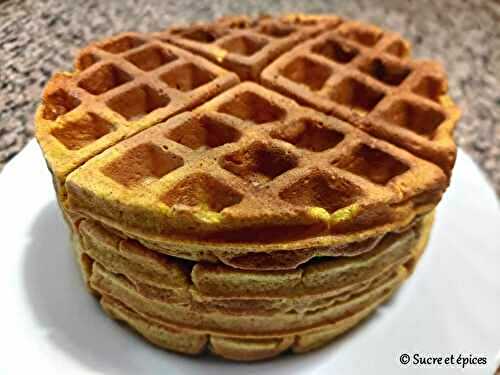 Gaufres à la purée de potiron et à la cannelle