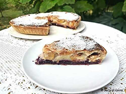 Tarte facile aux mûres, mirabelles et amandes