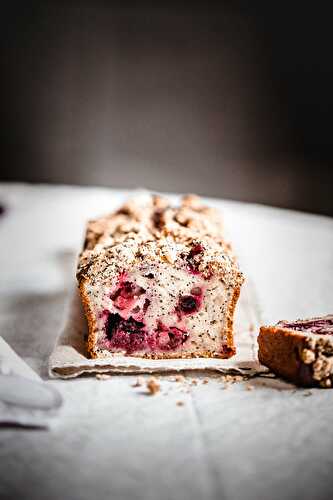 Cake streusel graine de pavot et fruits rouges