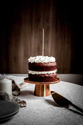 Layer cake brownie et crème mascarpone