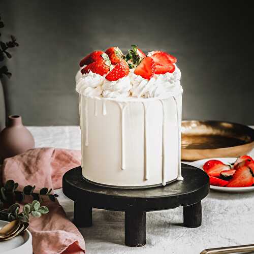 Layer cake aux fraises façon Fraisier