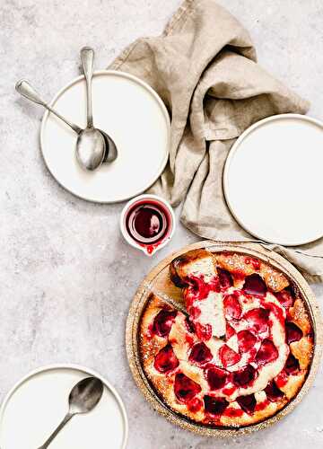 Gâteau moelleux aux fraises