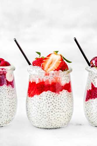 Chia pudding aux fraises