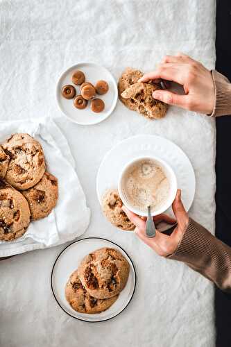 Cookies aux éclats de caramels et fleur de sel