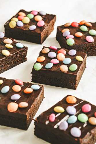 Brownie fondant aux Smarties