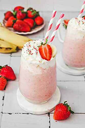 Milkshake banane fraise