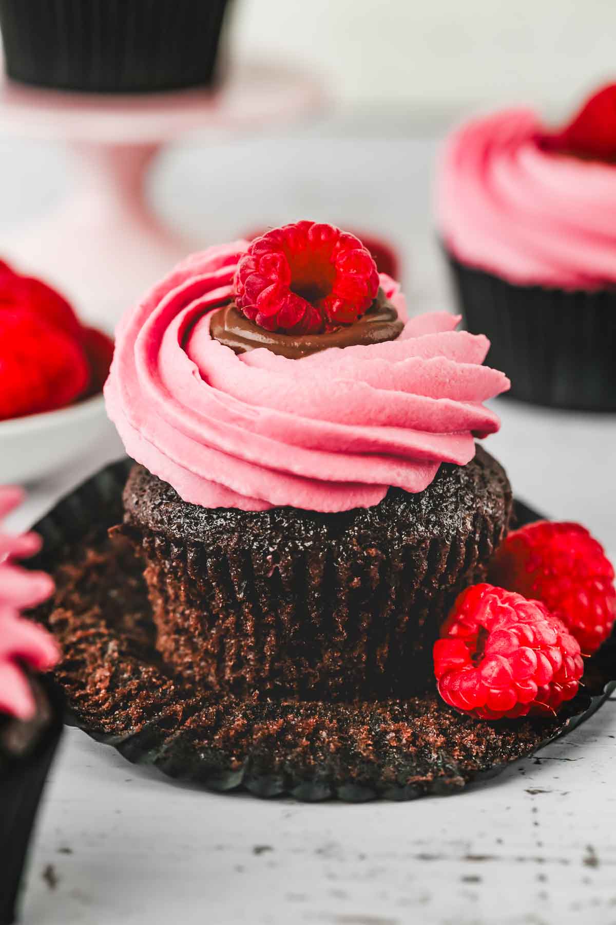 Cupcakes Chocolat Ganache Framboise 