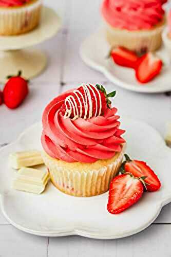 Cupcakes Fraise Chocolat Blanc