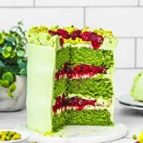 Layer Cake pistache framboise