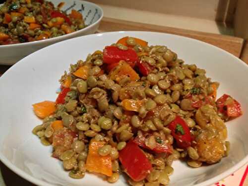 Salade de lentilles au curry