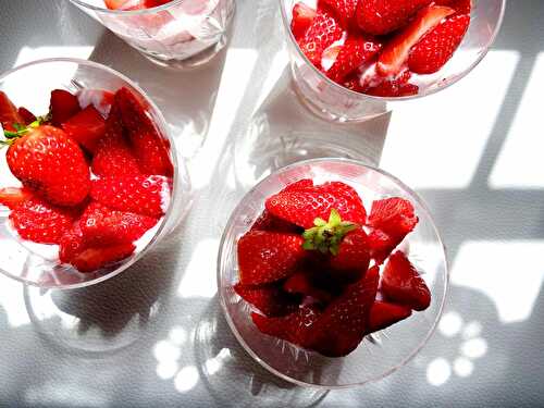 Mousse aux fraises en verrines