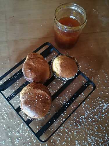 Muffins coconut - cœur coulant abricot / sans MG