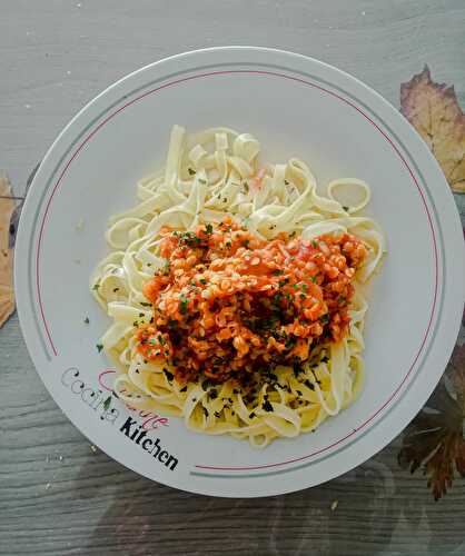 Tagliatelle à la bolo veggi