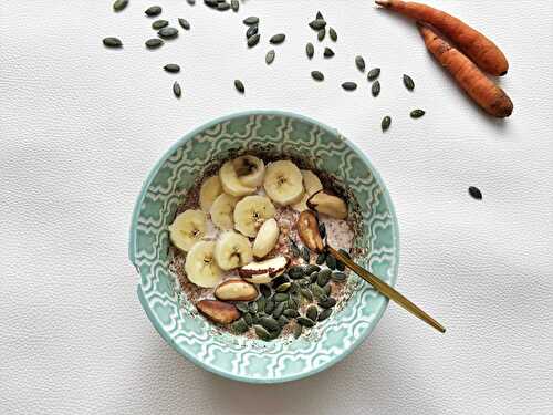 Overnight Porridge façon carrot cake (Healthy & Vegan)