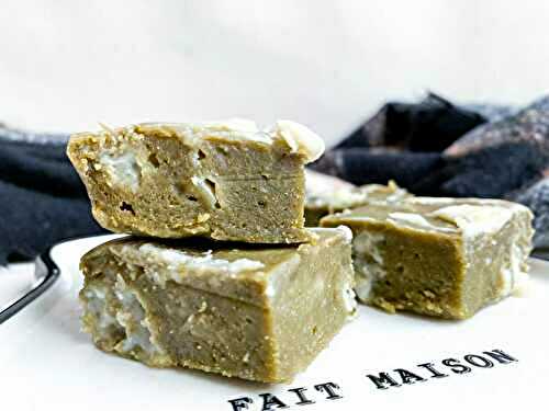 Blondie au Matcha et chocolat blanc Healthy & Gluten free