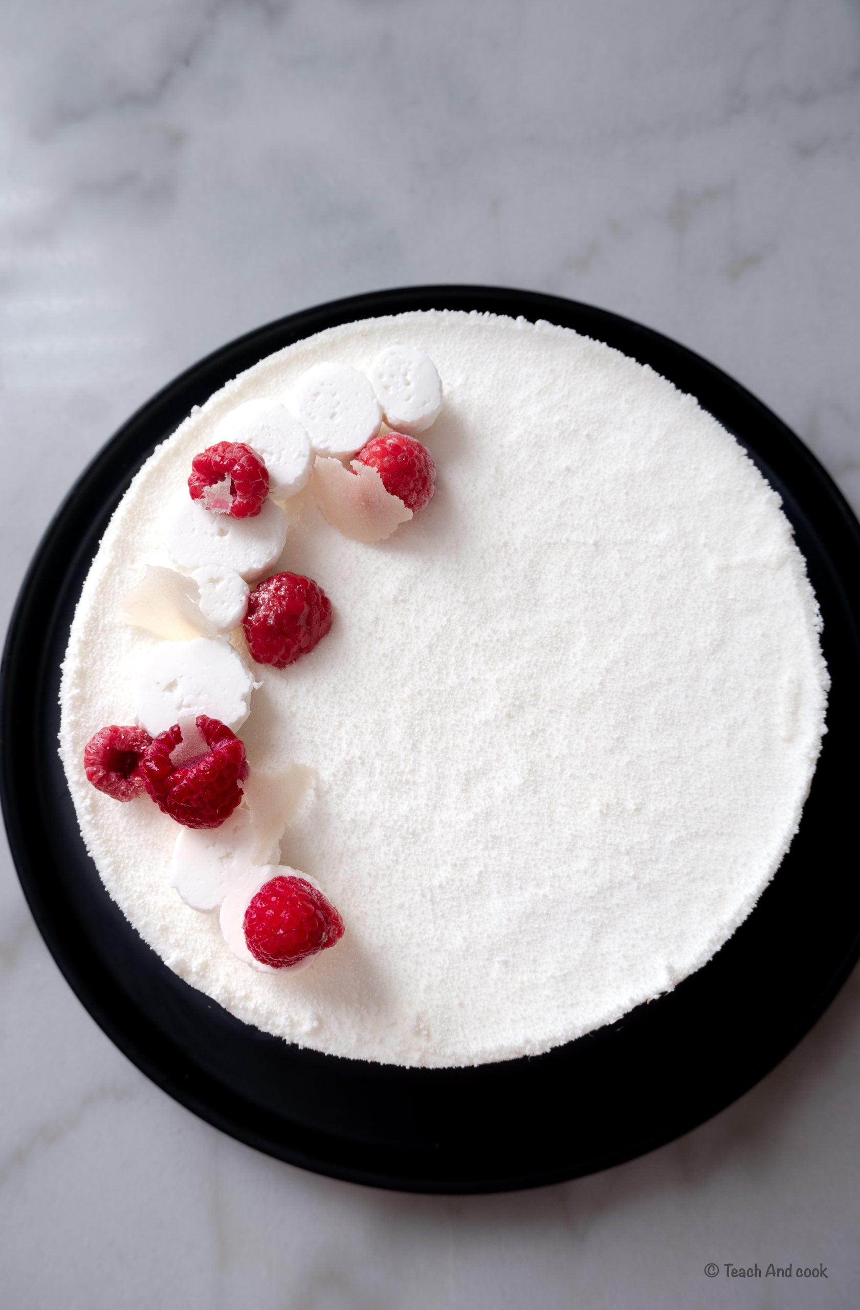 Entremets framboises-coco