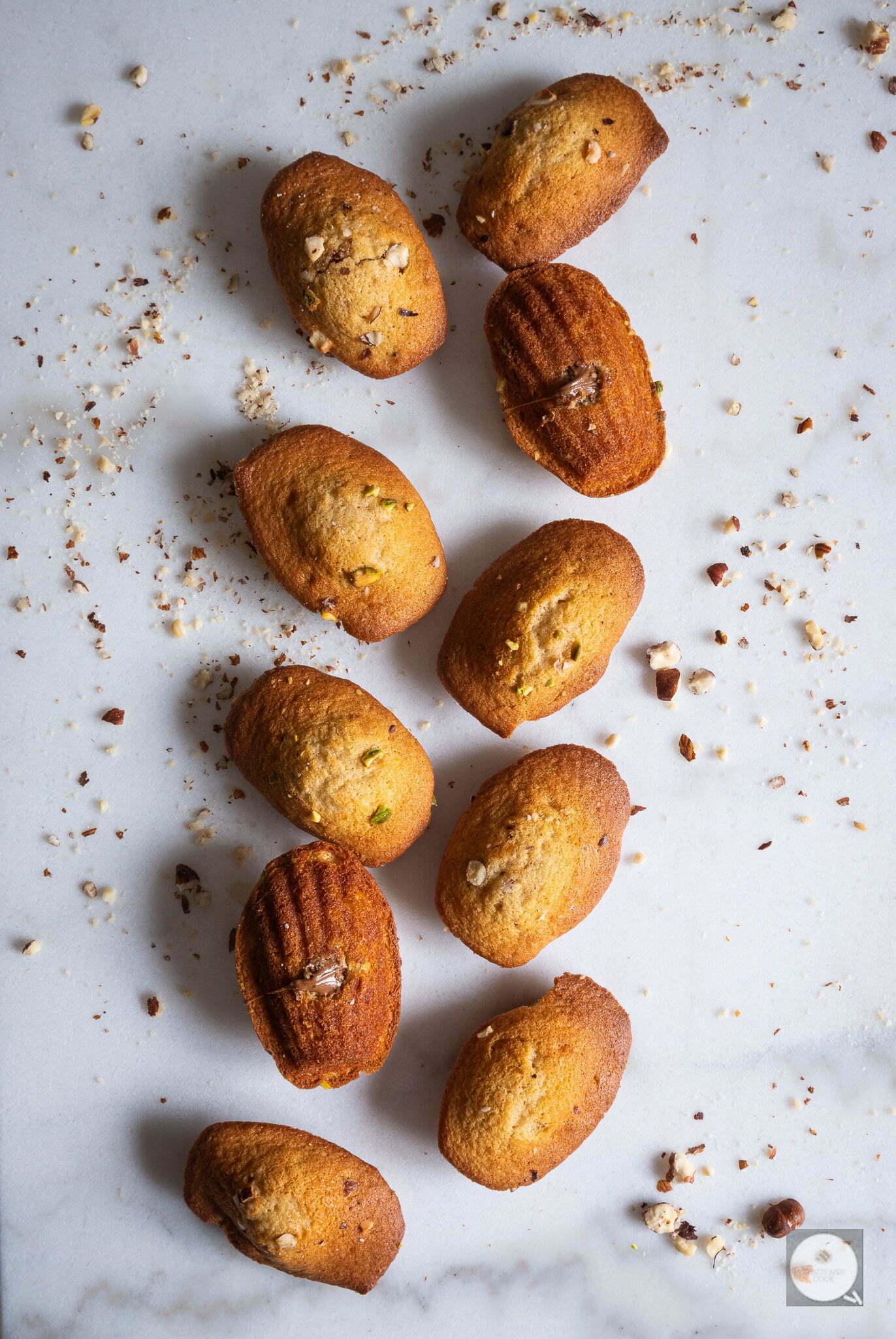 Madeleines coeur praliné de Yann Couvreur