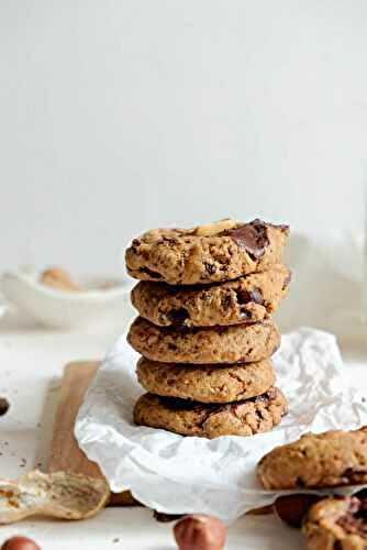 Cookies vegan healthy cacahuètes et chocolat