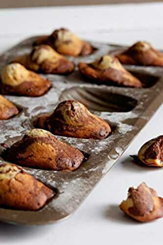 Madeleines marbrées vanille chocolat