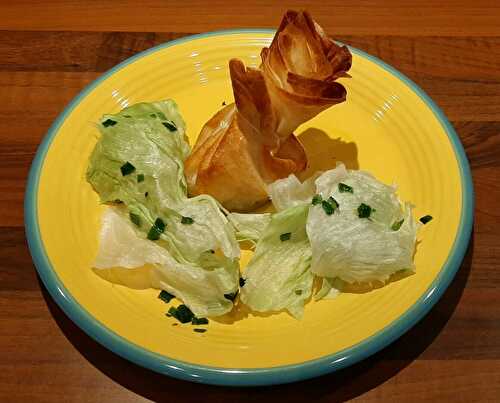 Brick au fromage de chèvre et tapenade d'olive verte