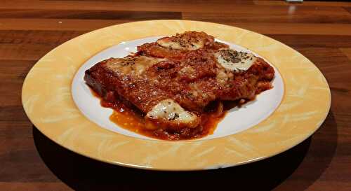 Gratin d'aubergines au parmesan et mozzarella