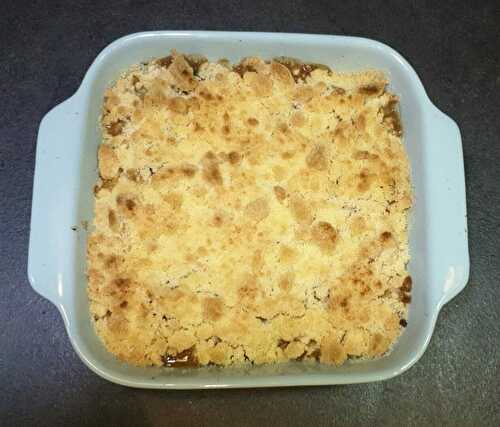 Crumble pommes/poires aux pépites de chocolat