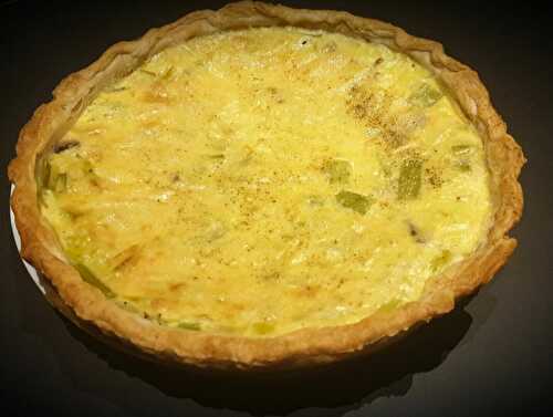 Quiche aux poireaux et champignons