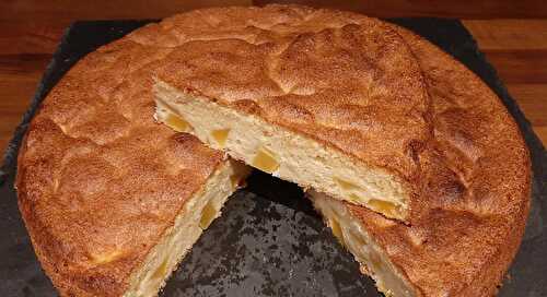 Gâteau moelleux à la mangue fraîche. Facile et rapide