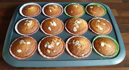 Muffins américains à la mangue fraîche caramélisée au miel