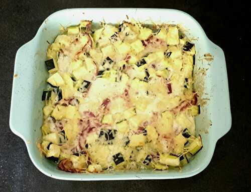 Gratin de courgettes et oignons