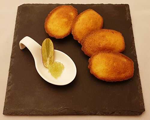 Biscuit madeleine de Commercy. Recette revisitée au citron caviar