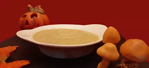 Velouté de champignons et butternut. Une recette de soupe automnale.
