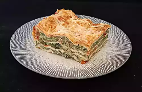 Lasagnes aux épinards et ricotta. Une recette italienne végétarienne !