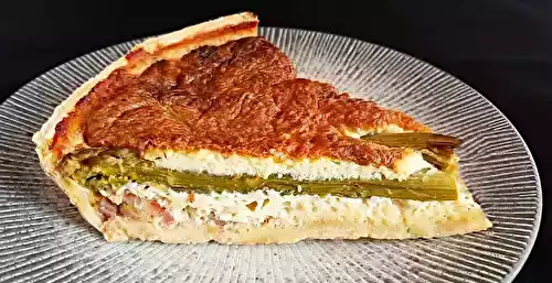 Tarte aux asperges vertes. Une recette de quiche gourmande.