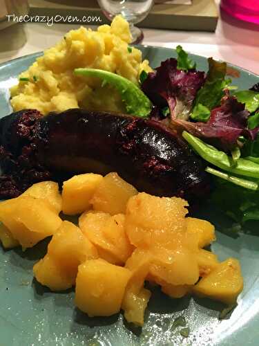 Boudin noir aux pommes et écrasée de pommes de terre