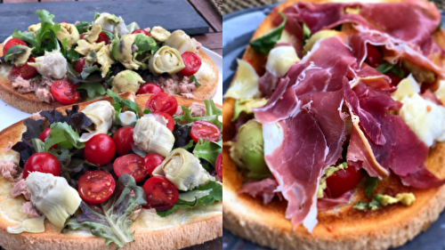 Bruschettas en deux versions