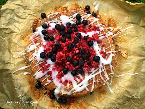 Cake rustique myrtilles, framboises et citron vert