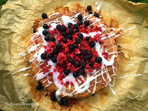 Cake rustique myrtilles, framboises et citron vert