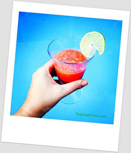 Cocktail frappé sans alcool pastèque orange