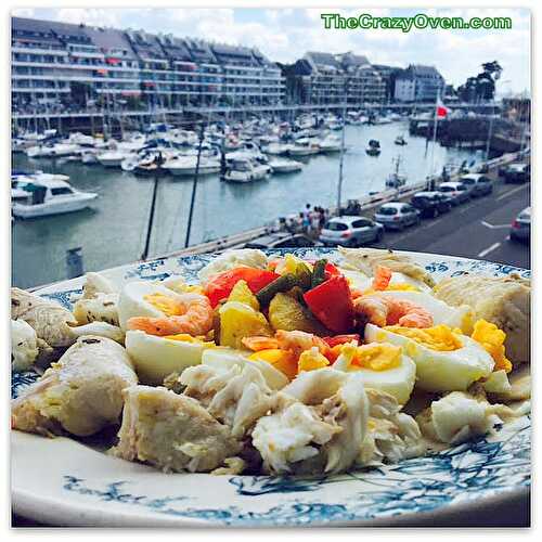 Colin express au court bouillon et sa salade de pommes de terre