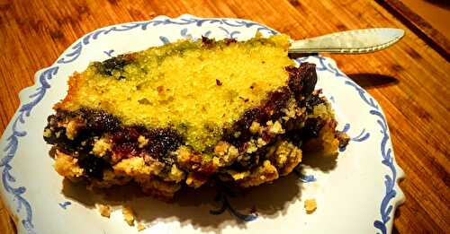 Crumble cake aux myrtilles