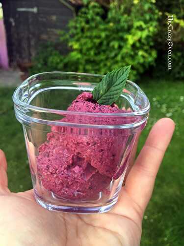 Glace fraises myrtilles aux petits suisses sans sorbetière