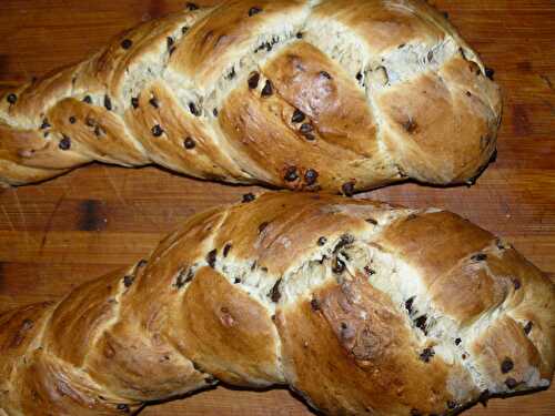 Ma brioche tressée aux pépites de chocolat