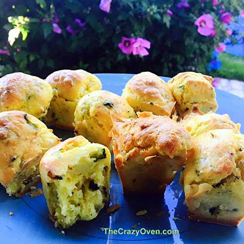 Mini cake express aux courgettes, feta et citron